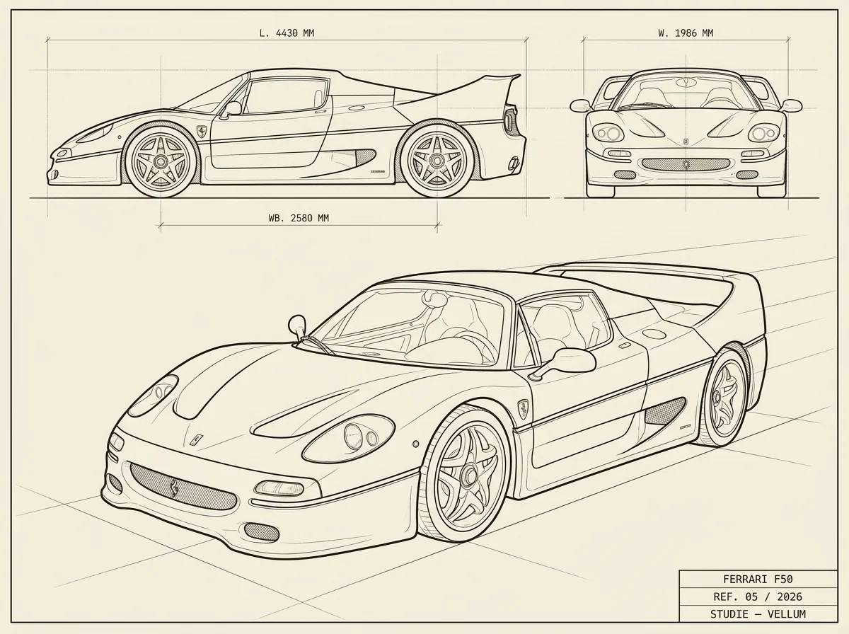 Ferrari F40 · Blueprint